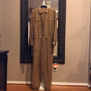 Khaki jumpsuit- EUC
